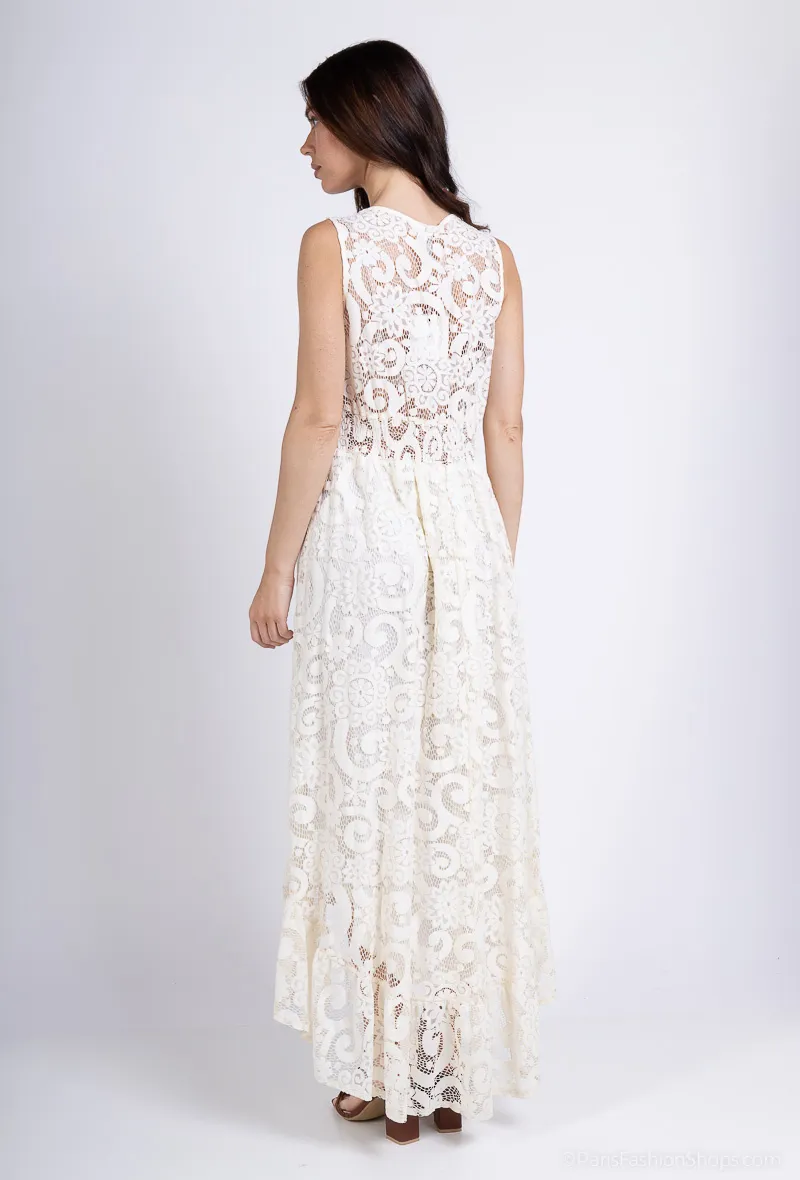 Asymmetrisches Bohemian-Spitzenkleid