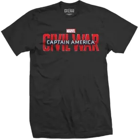 Civil War T-Shirt - Captain America | Schwarzes Unisex Shirt