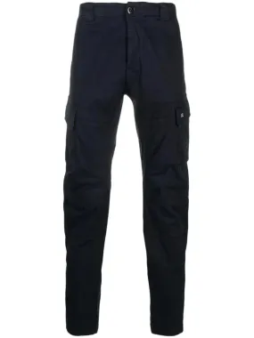   CP Company  Navy Blue Stretch-Cotton Trousers Blue