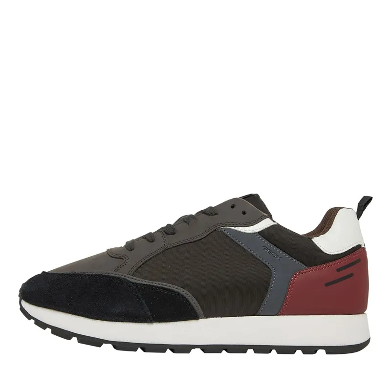 GEOX Herren Partenio Sneaker Dunkelbraun/Schwarz