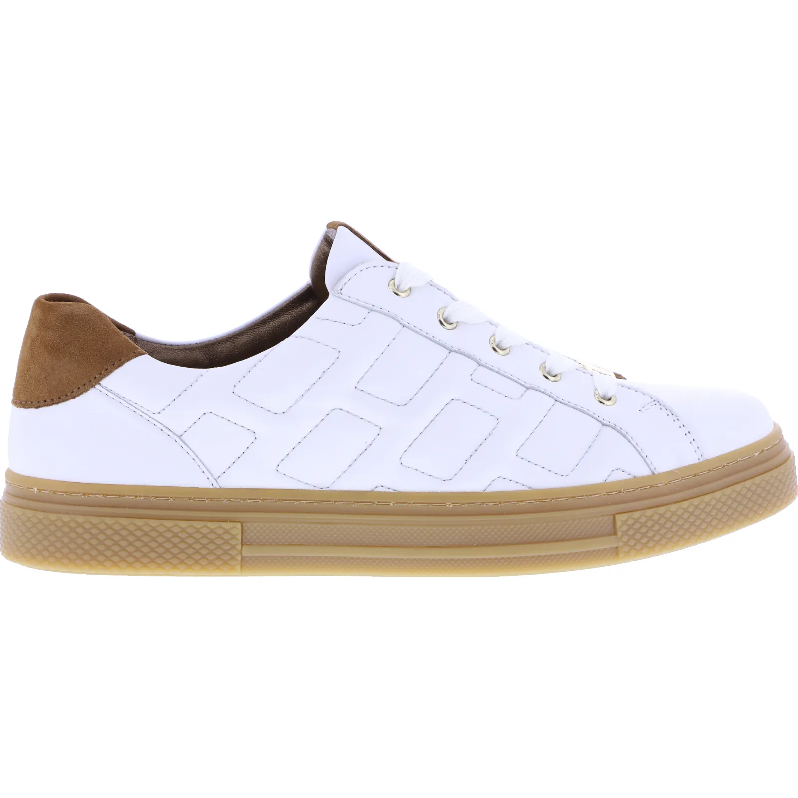 Hassia / Bilbao / Weiß-Hazel Leder / Wechselfußbett / Art: 2-301218-0223 / Damen Sneakers