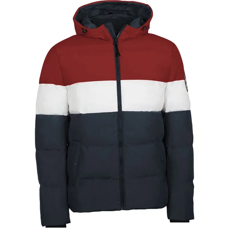 Indicode Herren Jacke Hoover Streifen Tomate