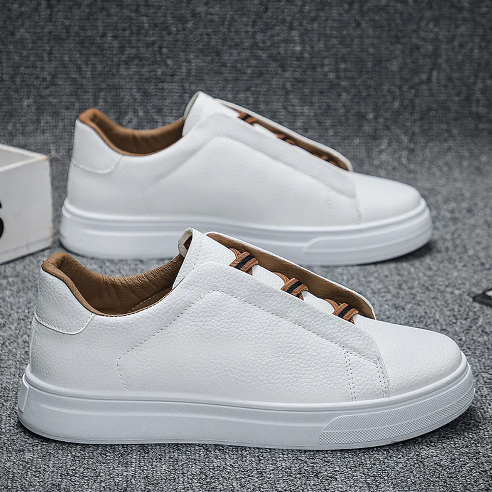 Klassische Leder-Freizeitschuhe Männer Herren Designer-Trainer weiß schwarzbrauner Plattform Outdoor Sportsneaker Trainer 39-44