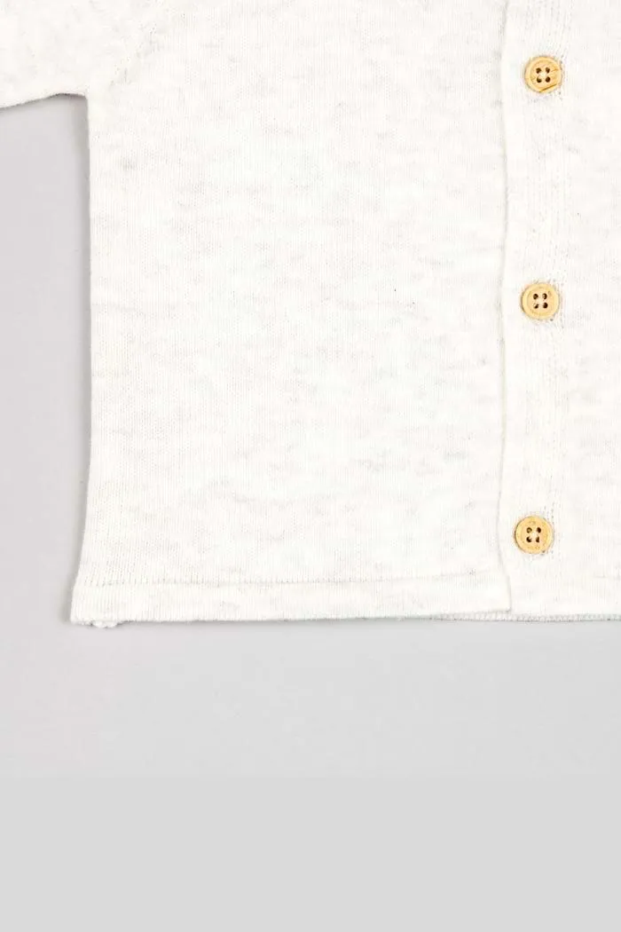 Leichter Baby Sommer Cardigan mit Öhrchen-Kapuze 