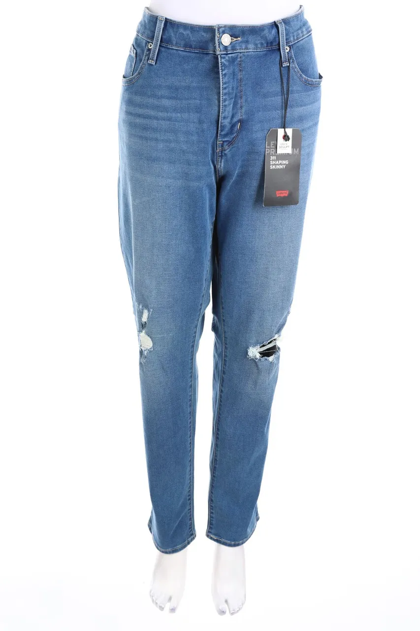 LEVI\u00b4S - Destroyed Skinny-Jeans mit Logo-Badge - D 52