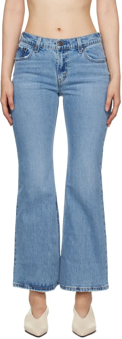 Levi's Blue Middy Ankle Flare Jeans A7203-0005
