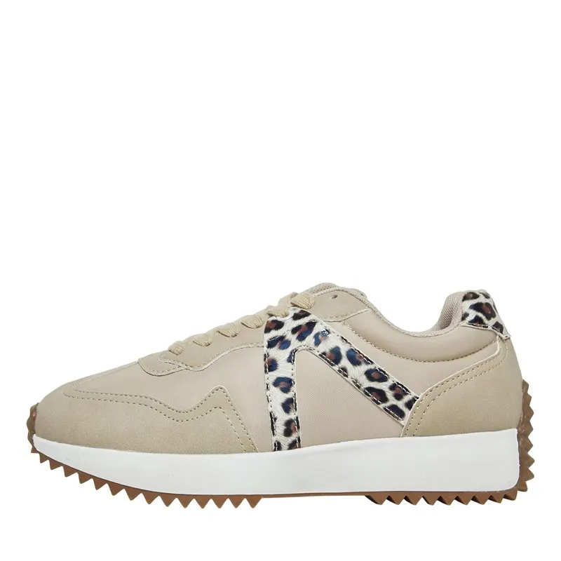 Only Damen Sonic Sneaker Weiß / Leopard