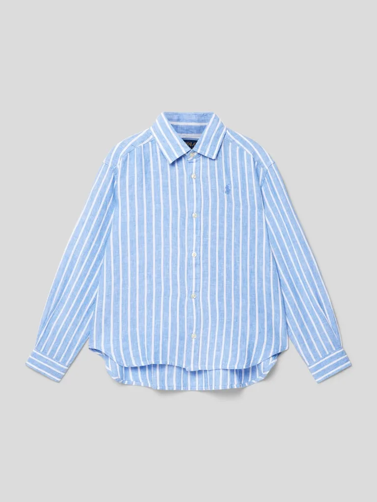 Polo Ralph Lauren Teens Leinenshirt mit Streifenmuster (bleu) online kaufen