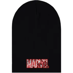 SALE -50% » MARVEL COMICS Long Beanie Mütze in Schwarz «