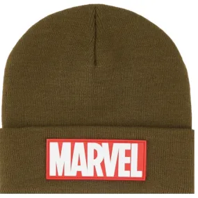 SALE -50% » MARVEL Retro Cuff Beanie Mütze in Army Grün «