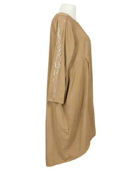 Sweatkleid Ballonform für Damen in  camel von Spaziodonna