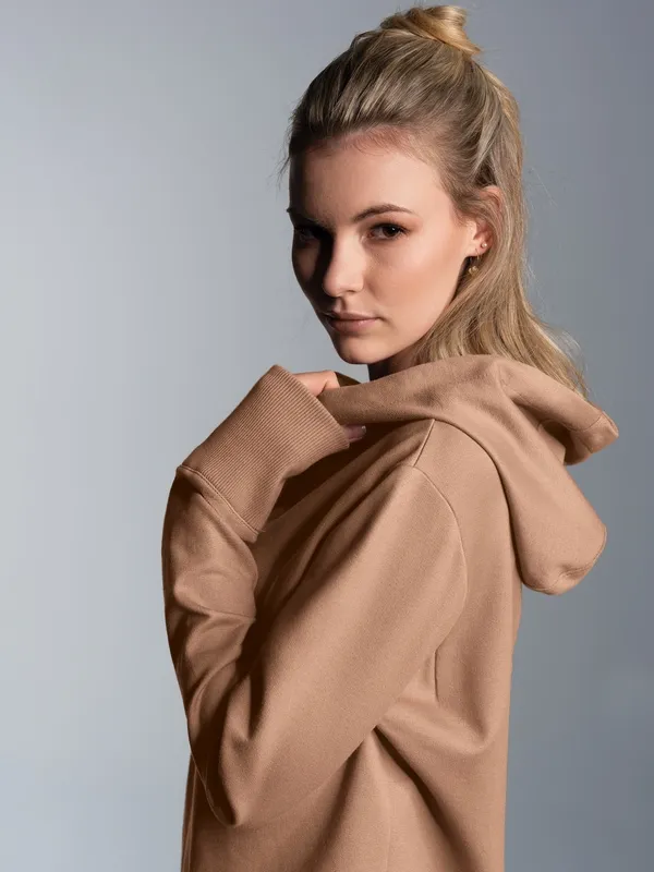 Sweatkleid in kuscheliger Sweat-Qualität Haselnuss
