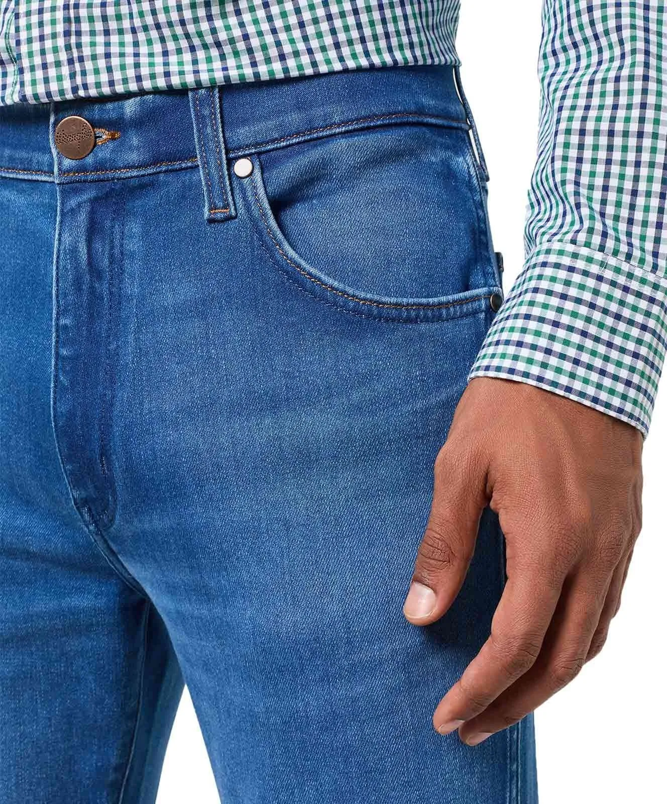 Wrangler Larston Jeans in blauer Rustic-Waschung
