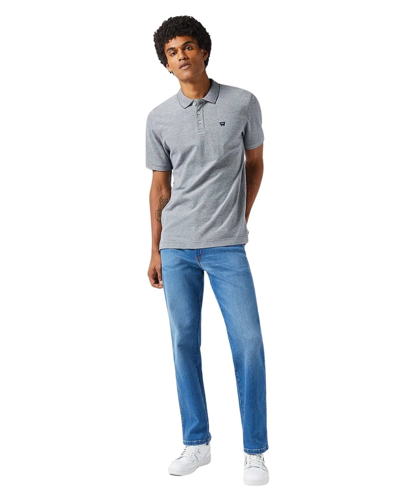 Wrangler Texas Stretch Jeans in dunkelblauem High-Stretch