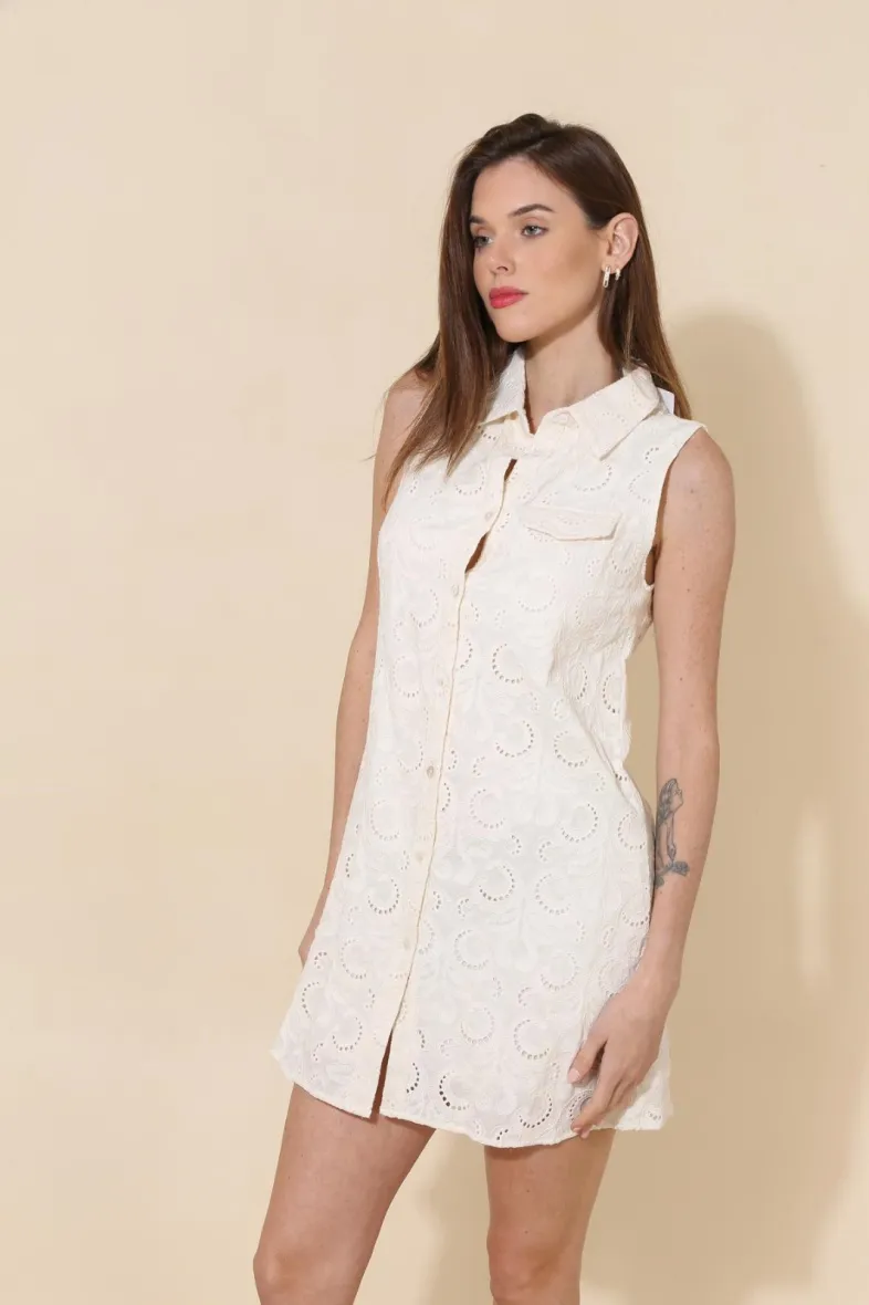 Ärmelloses Spitzenkleid